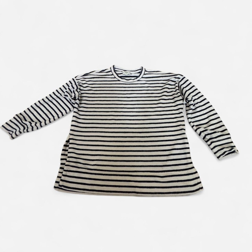 Aerie Black and White Striped Crop Top